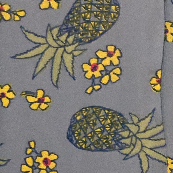 Modcloth Blue Flutter Sleeve Sundress See measurements Pineapple design pleated - Picture 5 of 14